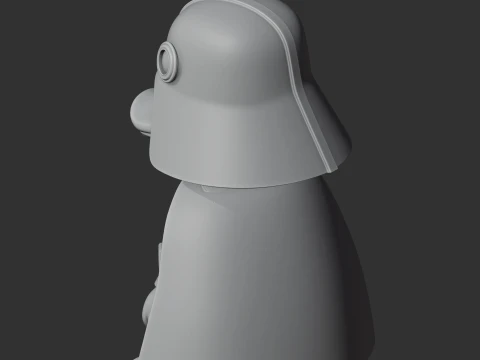 Donald Duck Darth Vader Ring Figure 3D Model