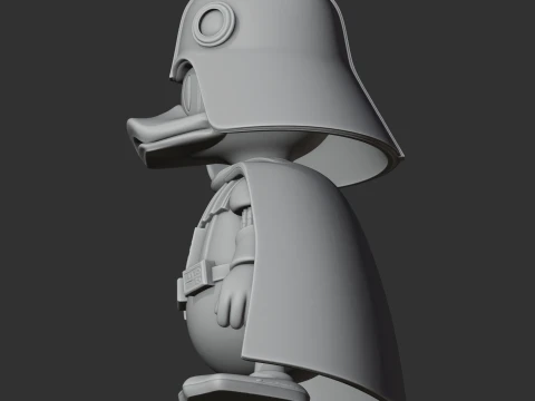 Donald Duck Darth Vader Ring Figure 3D Model