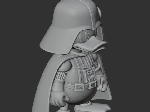 Donald Duck Darth Vader Ring Figure 3D Model