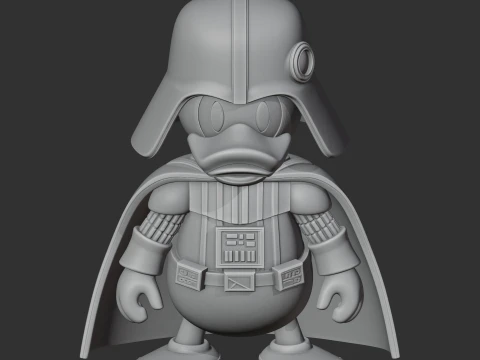 Donald Duck Darth Vader Ring Figure 3D Model