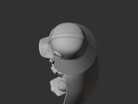 Donald Duck Darth Vader Ring Figure 3D Model