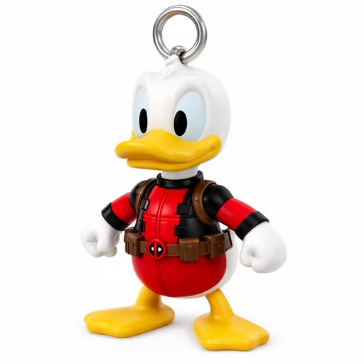 Donald Duck Deadpool Ring Figure 3D Model .c4d .max .obj .3ds .fbx .stl .blend 