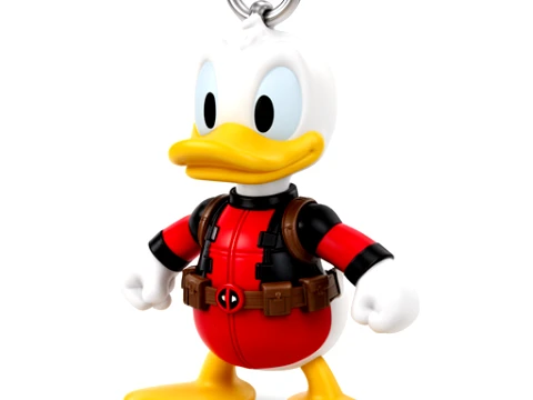Donald Duck Deadpool Ring Figure 3D Model