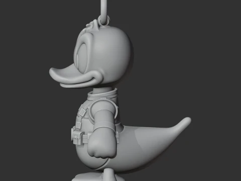 Donald Duck Deadpool Ring Figure 3D Model