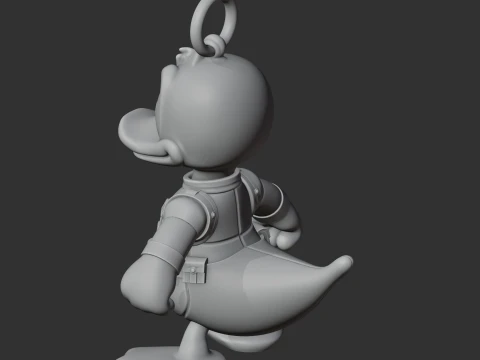 Donald Duck Deadpool Ring Figure 3D Model
