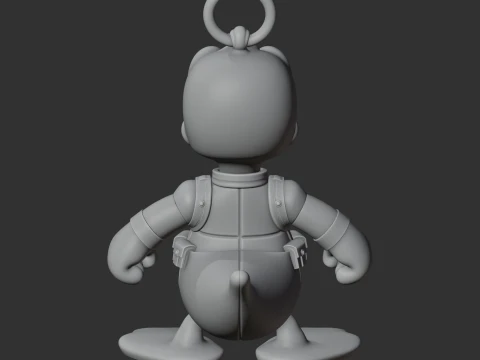 Donald Duck Deadpool Ring Figure 3D Model
