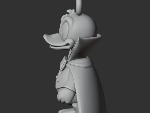 Donald Duck Dracula Ring Figure 3D Model
