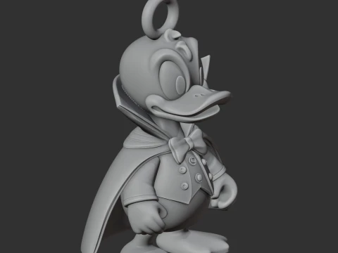 Donald Duck Dracula Ring Figure 3D Model