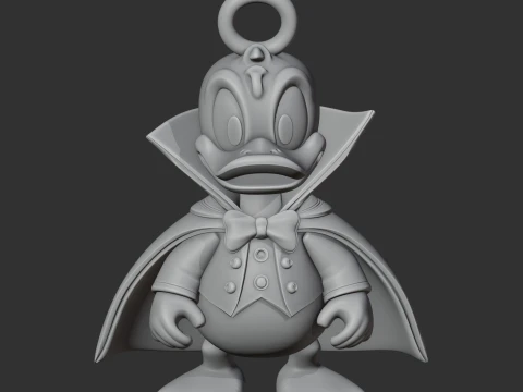 Donald Duck Dracula Ring Figure 3D Model