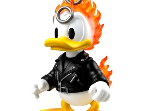 Donald Duck Ghost Rider Ring-figuur 3D Model
