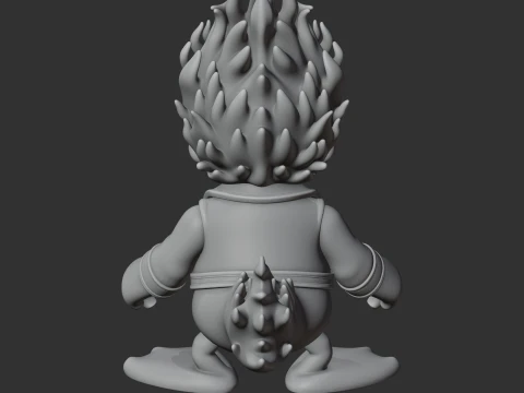 Donald Duck Ghost Rider Ring Figure 3D Model