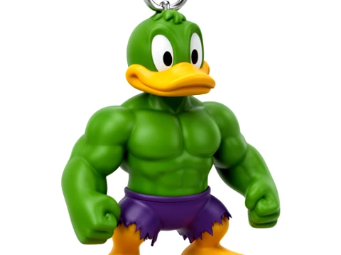 Donald Duck Hulk Ring Figure 3D Model
