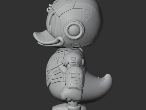 Donald Duck Iron Man Ring Figure 3D Model