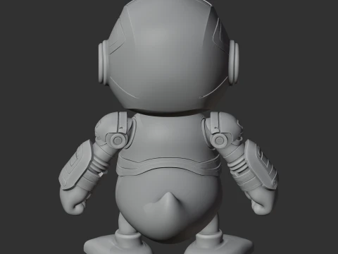 Donald Duck Iron Man Ring Figure 3D Model