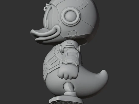 Donald Duck Iron Man Ring Figure 3D Model