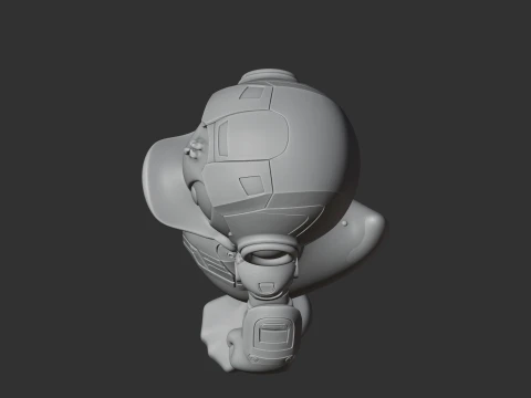 Donald Duck Iron Man Ring Figure 3D Model