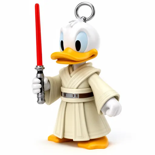 Donald Duck Jedi Ring Figure 3D Model .c4d .max .obj .3ds .fbx .stl .blend 