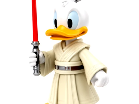 Donald Duck Jedi Yüzük Figürü 3D Model