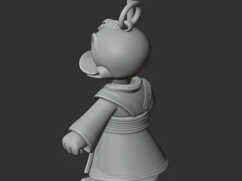 Donald Duck Jedi Ring Figure 3D Model
