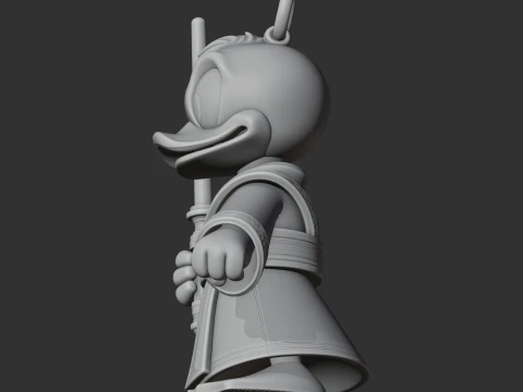 Donald Duck Jedi Ring Figure 3D Model