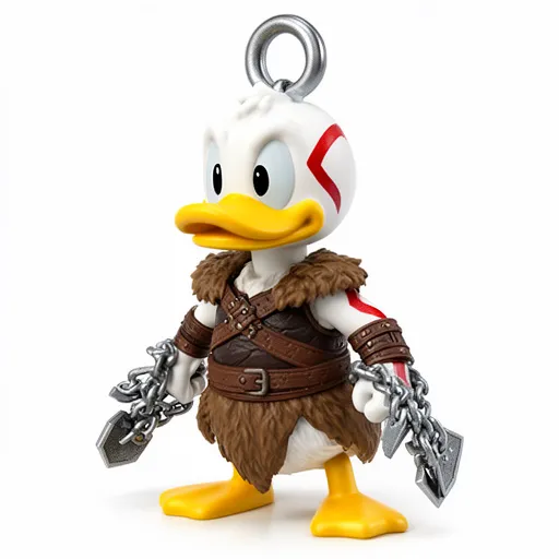 Donald Duck Kratos Ring Figure 3D Model .c4d .max .obj .3ds .fbx .stl .blend 