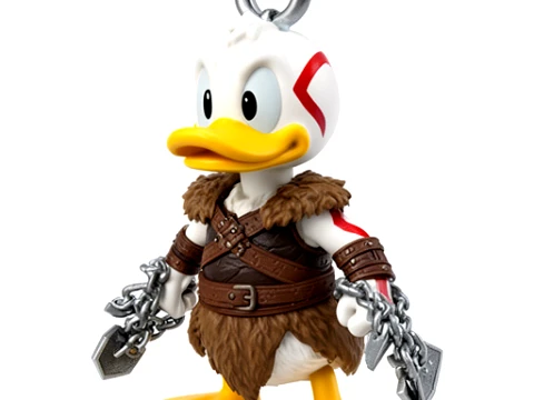 Donald Duck Kratos Ring Figure 3D Model