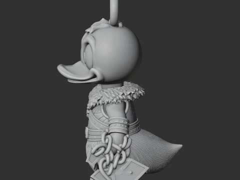 Donald Duck Kratos Ring Figure 3D Model