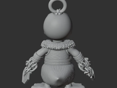 Donald Duck Kratos Ring Figure 3D Model