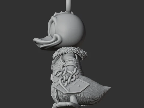 Donald Duck Kratos Ring Figure 3D Model