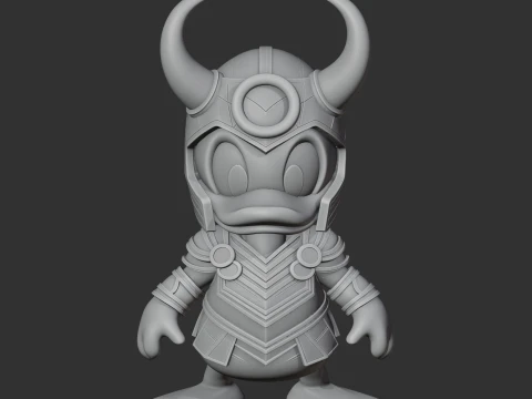 Donald Duck Loki Ring Figure 3D Model