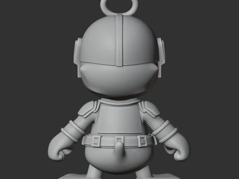 Donald Duck Mandalorian Ring Figure 3D Model