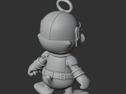 Donald Duck Mandalorian Ring Figure 3D Model