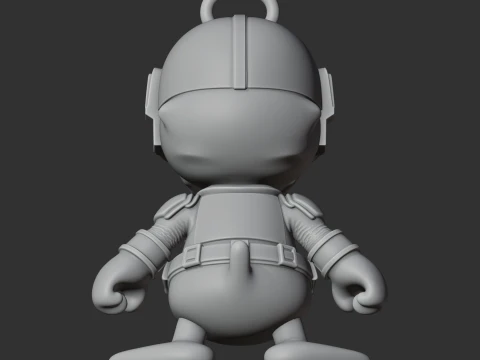 Donald Duck Mandalorian Ring Figure 3D Model