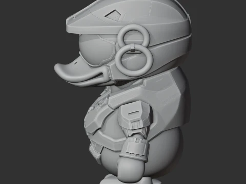 Donald Duck Master Chief Ring Figure 3D Model