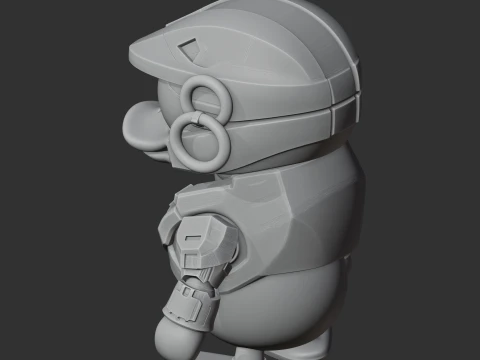 Donald Duck Master Chief Ring Figure 3D Model