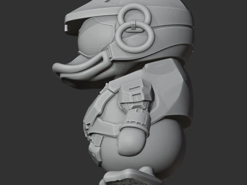 Donald Duck Master Chief Ring Figure 3D Model