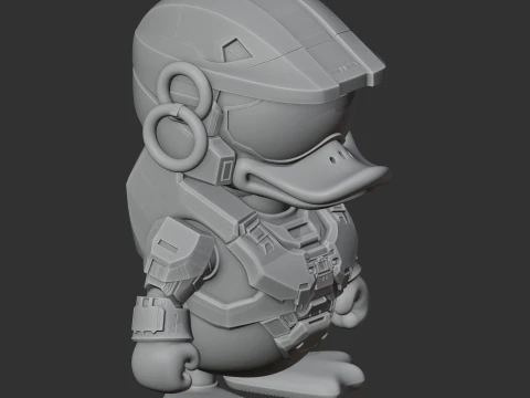 Donald Duck Master Chief Ring Figure 3D Model