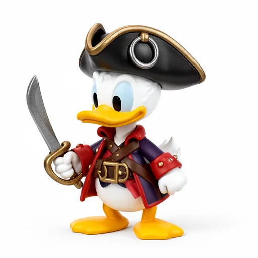 Donald Duck Pirate Ring Figure 3D Model .c4d .max .obj .3ds .fbx .stl .blend