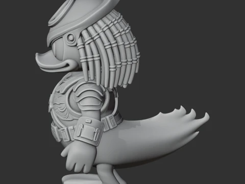 Donald Duck Predator Ring Figure 3D Model