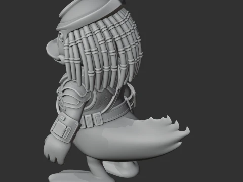 Donald Duck Predator Ring Figure 3D Model