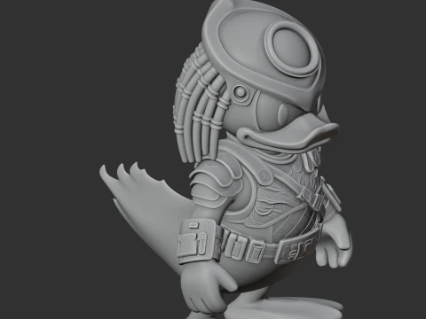 Donald Duck Predator Ring Figure 3D Model