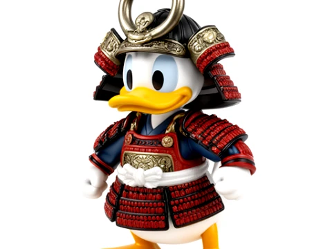 Donald Duck Samurai Ring Figure 3D Model