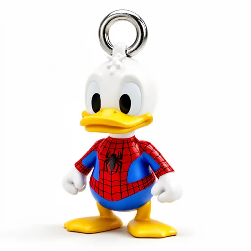 Donald Duck Spider-Man Ring Figure 3D Model .c4d .max .obj .3ds .fbx .stl .blend 