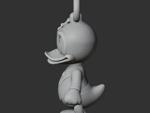 Donald Duck Spider-Man Ring Figure 3D Model