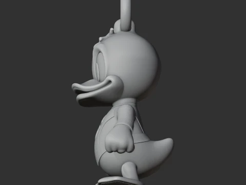 Donald Duck Spider-Man Ring Figure 3D Model