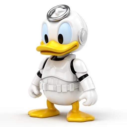 Donald Duck Stormtrooper Ring Figure 3D Model .c4d .max .obj .3ds .fbx .stl .blend 