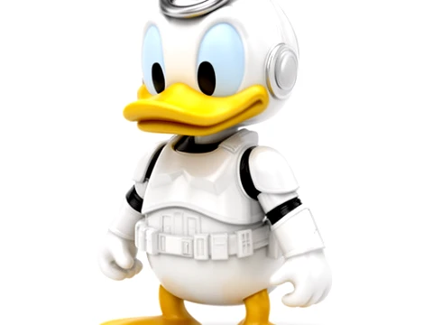Donald Duck Stormtrooper Ring Figure 3D Model