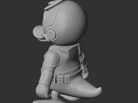 Donald Duck Stormtrooper Ring Figure 3D Model
