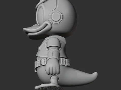 Donald Duck Stormtrooper Ring Figure 3D Model