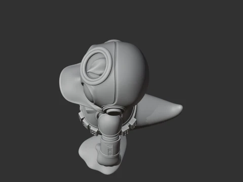 Donald Duck Stormtrooper Ring Figure 3D Model
